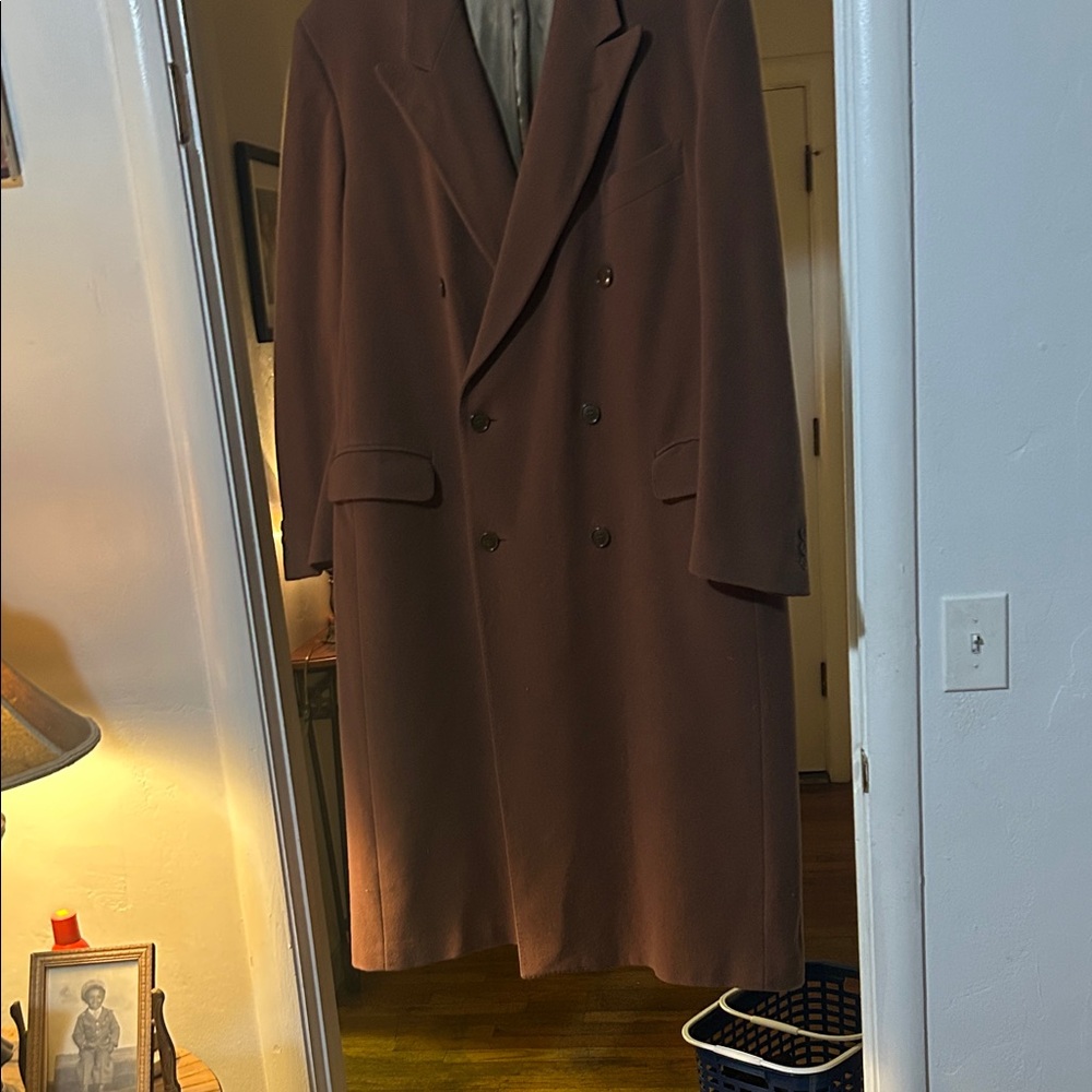 Elegant Men's Double-Breasted Trench Coat